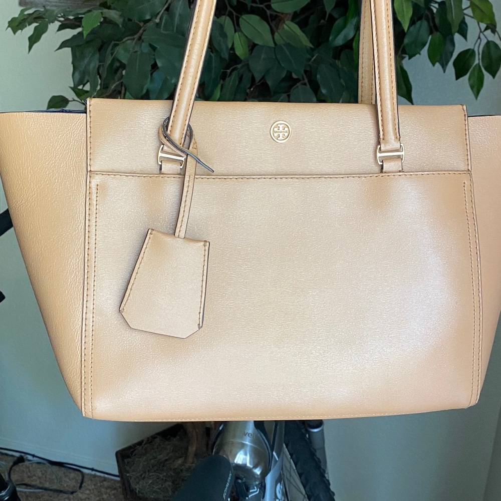 🌺Tory Burch Parker Leather Tote Bag, Tan🌺